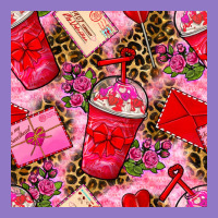 Valentines Day Coffee Cups And Love Letter With Xoxo And Leopard Seaml Urban Hoodie | Teevron