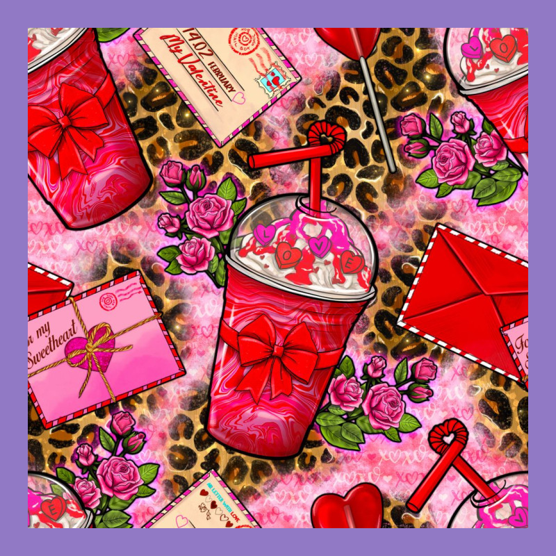 Valentines Day Coffee Cups And Love Letter With Xoxo And Leopard Seaml Urban Hoodie by BundleAndBundleShop | Teevron