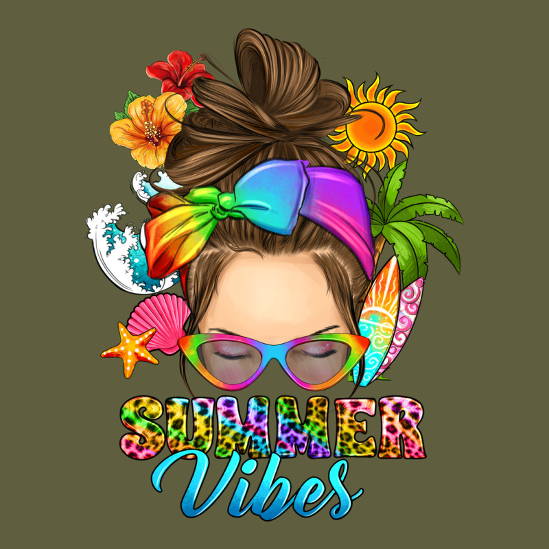 Messy Bun Summer Vibes Vintage Tee by RanaPortraitStore | Teevron