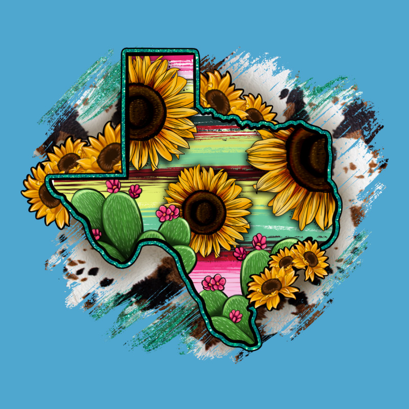 Texas Map Sunflower Cactus Serape Premium Hoodie by RanaPortraitStore | Teevron