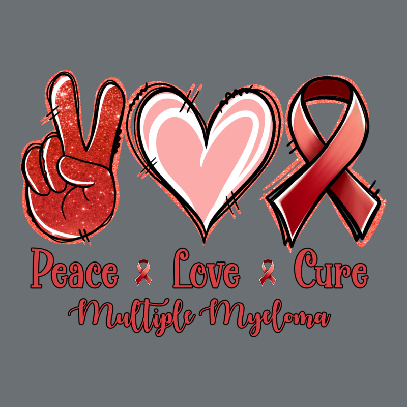 Peace Love Cure Multiple Myeloma Premium Hoodie by NancyCooperArtShop | Teevron