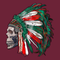Mexican Indian Headdress With Skull Long Sleeve Tee | Teevron