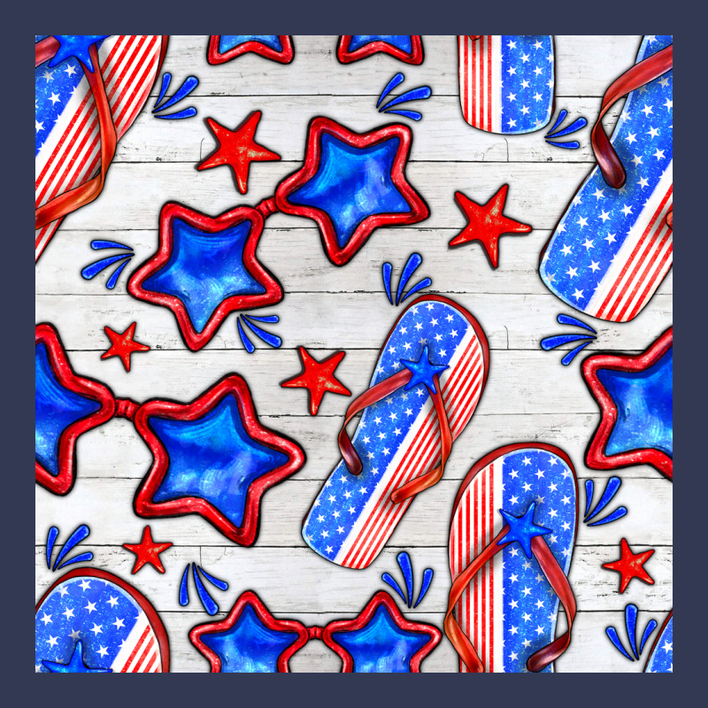 4th Of July Flip Flops Seamless Pattern Heavyweight Hoodie by BundleAndBundleShop | Teevron