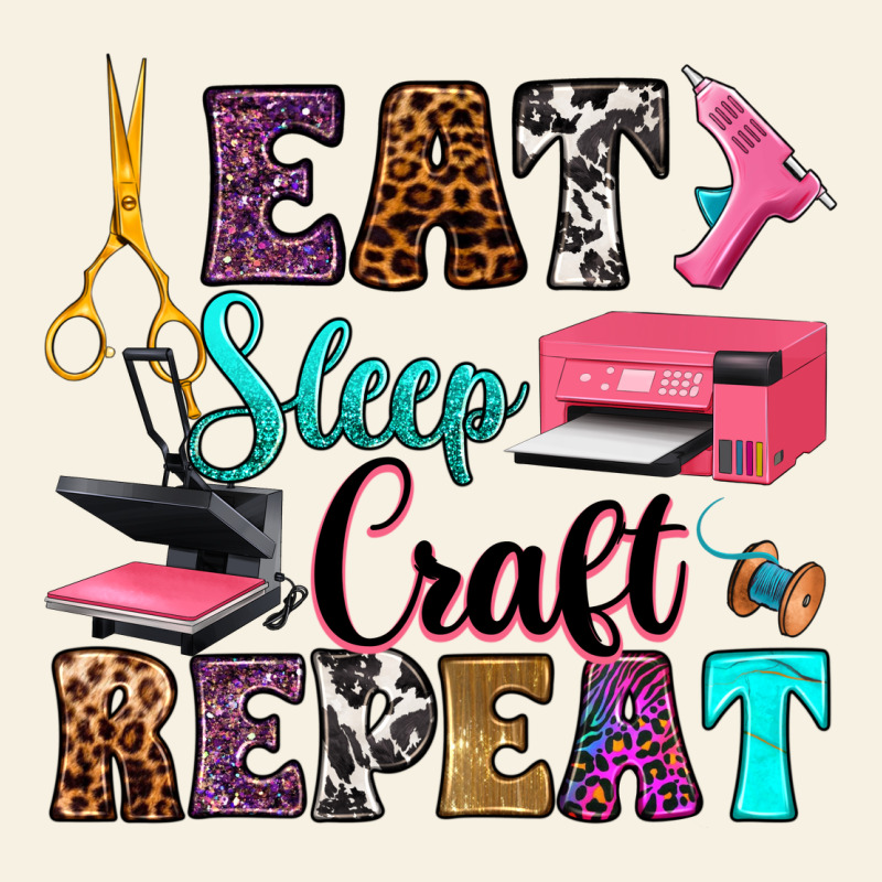 Eat Sleep Craft Repeat Vintage Tee by RanaPortraitStore | Teevron