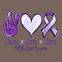 Peace Love Cure Testicular Cancer Premium Hoodie | Teevron