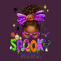 Halloween Afro Messy Bun Spooky Mama Long Sleeve Tee | Teevron