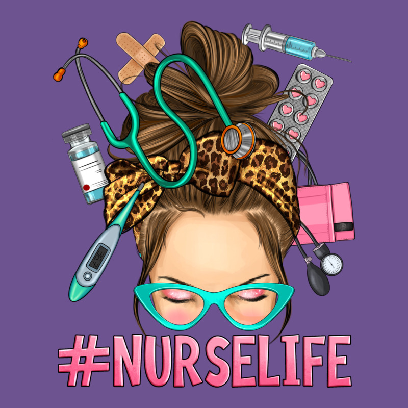 Messy Bun Nurse Life Vintage Tee by RanaPortraitStore | Teevron