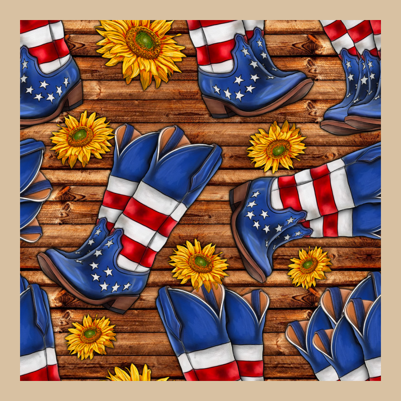 America Western Boots And Sunflower Seamless Pattern Heavyweight Hoodie by BundleAndBundleShop | Teevron