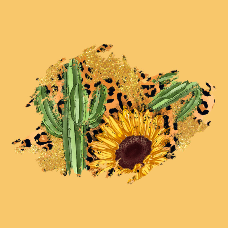 Cactus Leopard Sunflower Glitter  Patch Vintage Hoodie by AdoDesignShop | Teevron