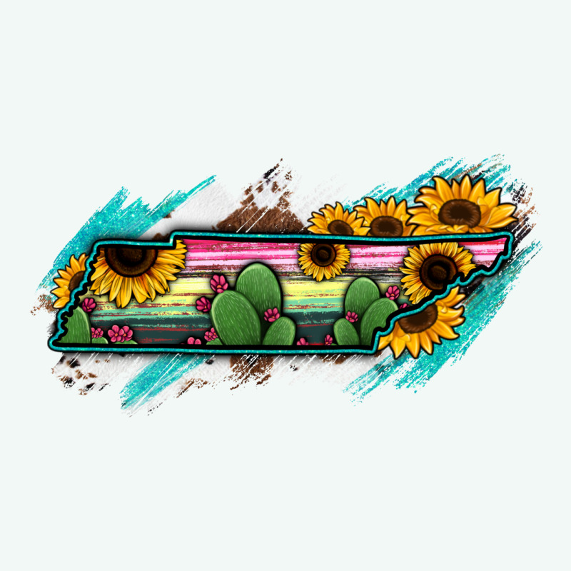 Tennessee Map Sunflower Cactus Serape Premium Hoodie by RanaPortraitStore | Teevron