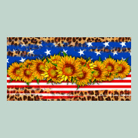 Usa Flag Sunflowers License Plate Zipper Hoodie | Teevron