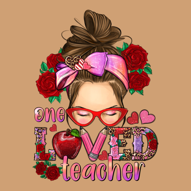 One Loved Teacher Messy Bun Vintage Tee by RanaPortraitStore | Teevron