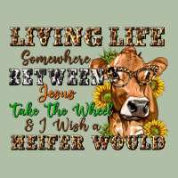 Living Life Somewhere Between Jesus Take The Wheel Urban Heavy Tee | Teevron
