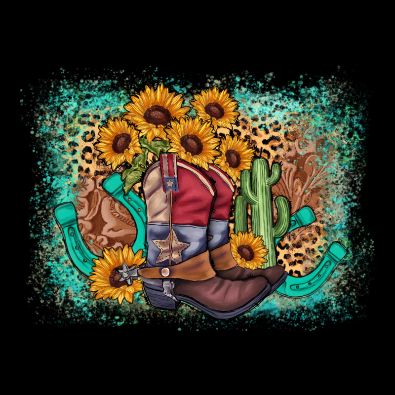 Cowboy Boots Sunflower Premium Sweatshirt by AdoDesignShop | Teevron