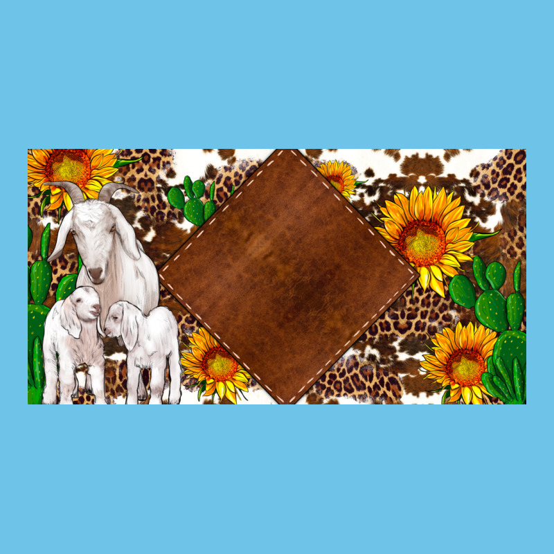 Baby Goats And Sunflower And Cactus With Cowhide License Plate Premium Sweatshirt by Artiststas | Teevron