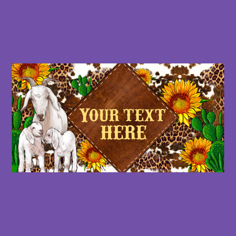 (preview)baby Goats And Sunflower And Cactus With Cowhide License Plat Premium Sweatshirt by Artiststas | Teevron