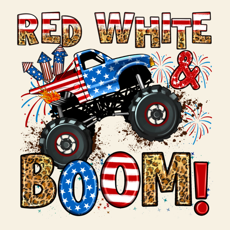 Red White Boom Monster Truck Vintage Tee by RanaPortraitStore | Teevron