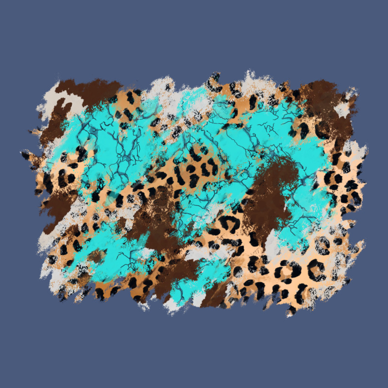 Cowhide Leopard Turquoise Background Vintage Hoodie by AdoDesignShop | Teevron