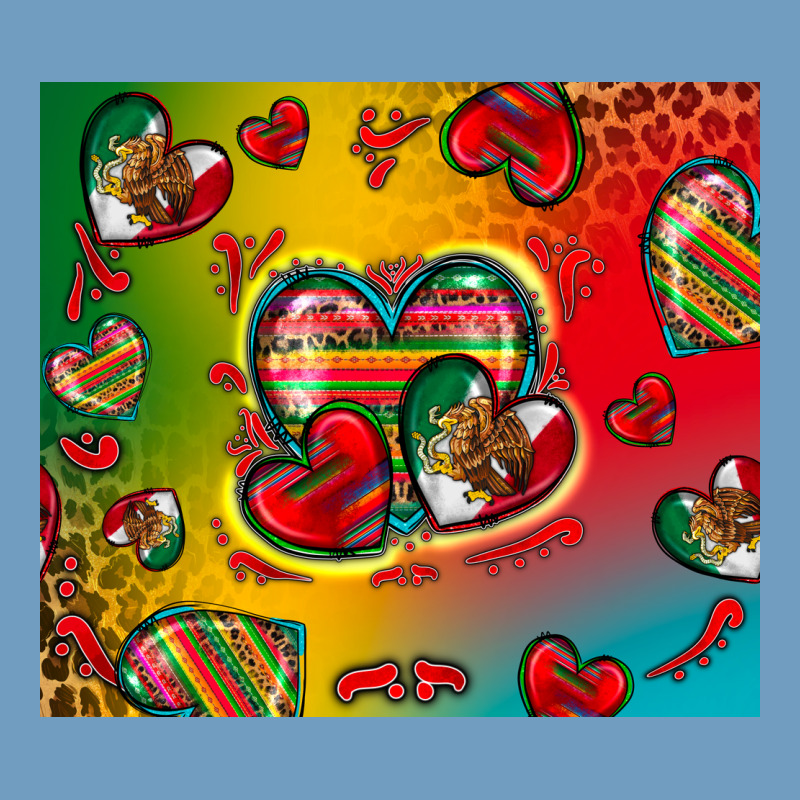 Mexico Hearts Urban Heavy Tee by Zillion Design Studio | Teevron