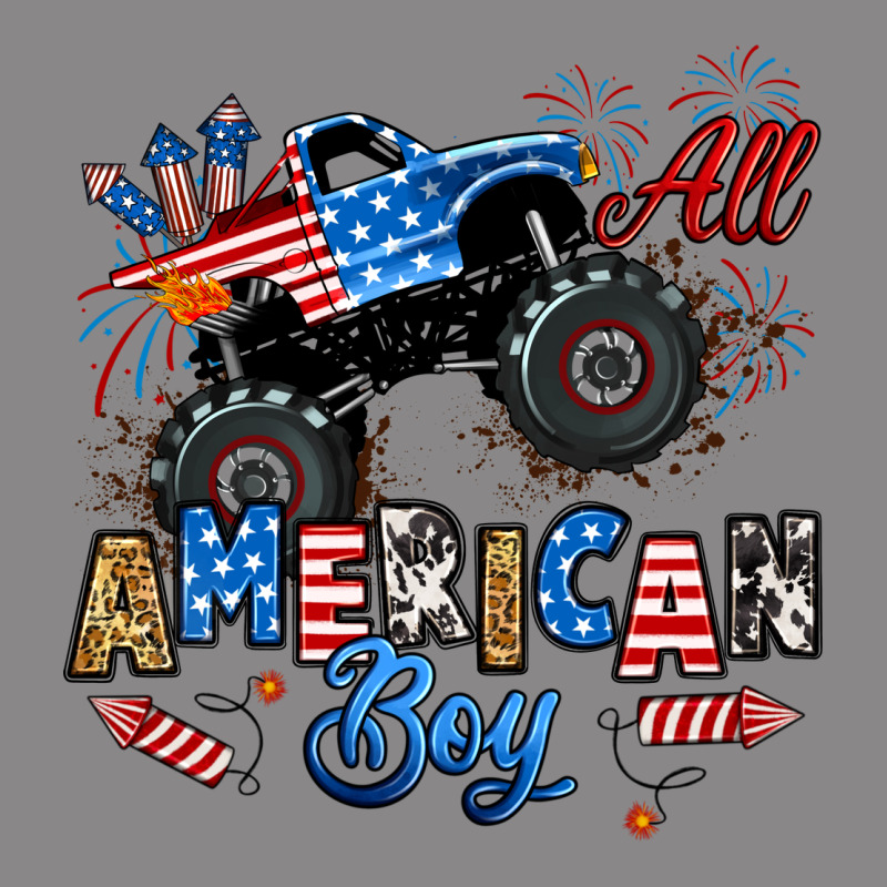 Fourth Of July Monster Truck All American Boy Vintage Tee by RanaPortraitStore | Teevron