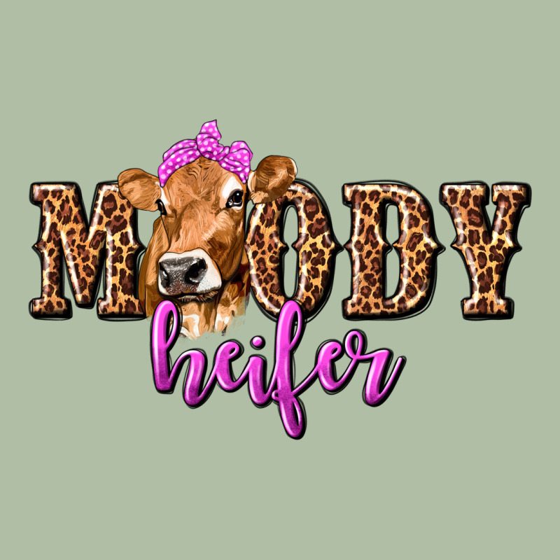 Moody Heifer With Leopard Tbw Urban Heavy Tee by texasbilliewilder | Teevron