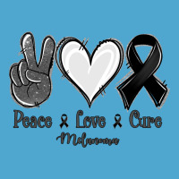 Peace Love Cure Melanoma Cancer Premium Hoodie | Teevron