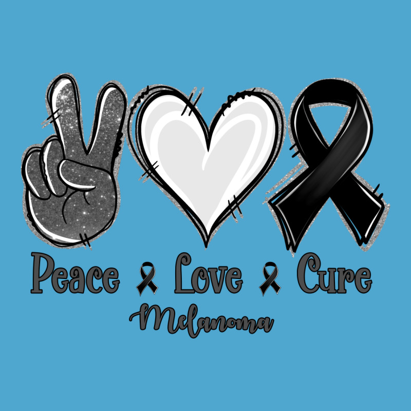Peace Love Cure Melanoma Cancer Premium Hoodie by NancyCooperArtShop | Teevron