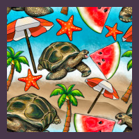 Tortoise Watermelon Beach Seamless Pattern Heavyweight Hoodie | Teevron