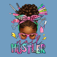 Nail Hustler Afro Messy Bun Urban Heavy Tee | Teevron