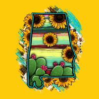 Alabama Map Sunflower Cactus Serape Premium Hoodie | Teevron