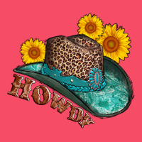 Howdy Leopard Tooled Leather Hat Premium Sweatshirt | Teevron