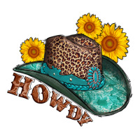 howdy leopard tooled leather hat | Teevron