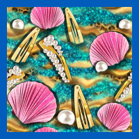 Hair Clasp And Sea Shells With Leopard Beach Seamless Pattern Bbs Urban Hoodie | Teevron
