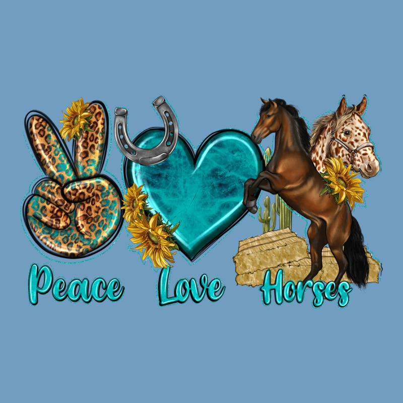 Peace Love Horses Tbw Urban Heavy Tee by texasbilliewilder | Teevron