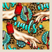 Hand And Nail Polish With Turquoise Gemstone And Leopard Seamless Patt Urban Hoodie | Teevron