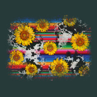 Serape Cowhide Sunflower Background Premium Sweatshirt | Teevron