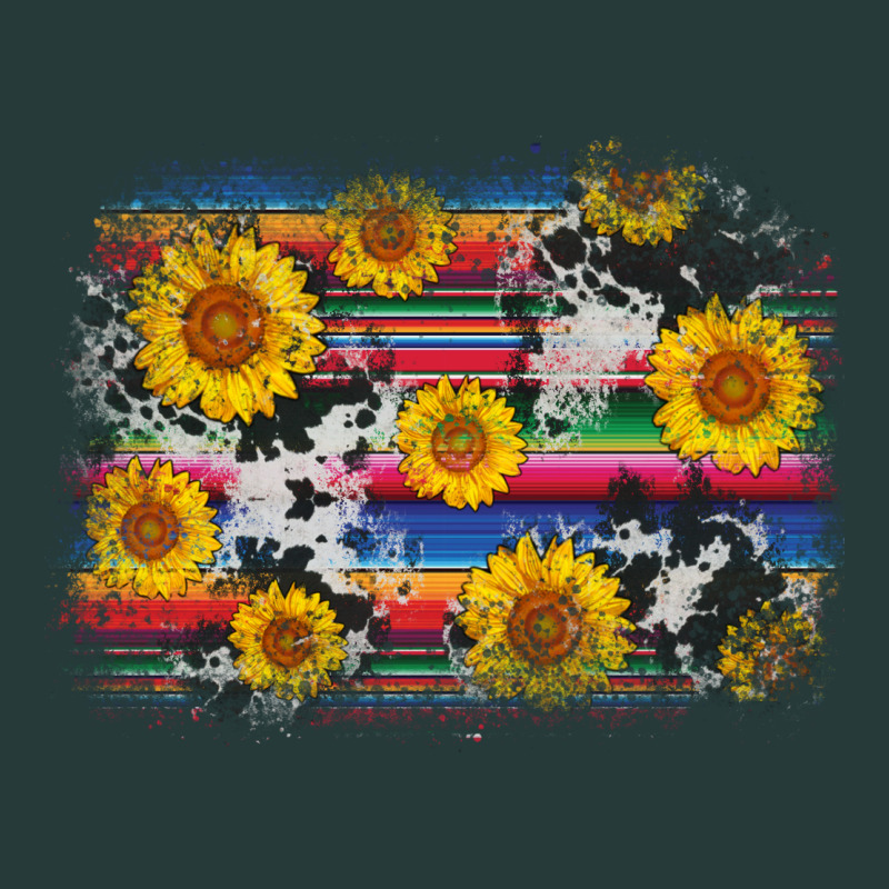 Serape Cowhide Sunflower Background Premium Sweatshirt by AdoDesignShop | Teevron
