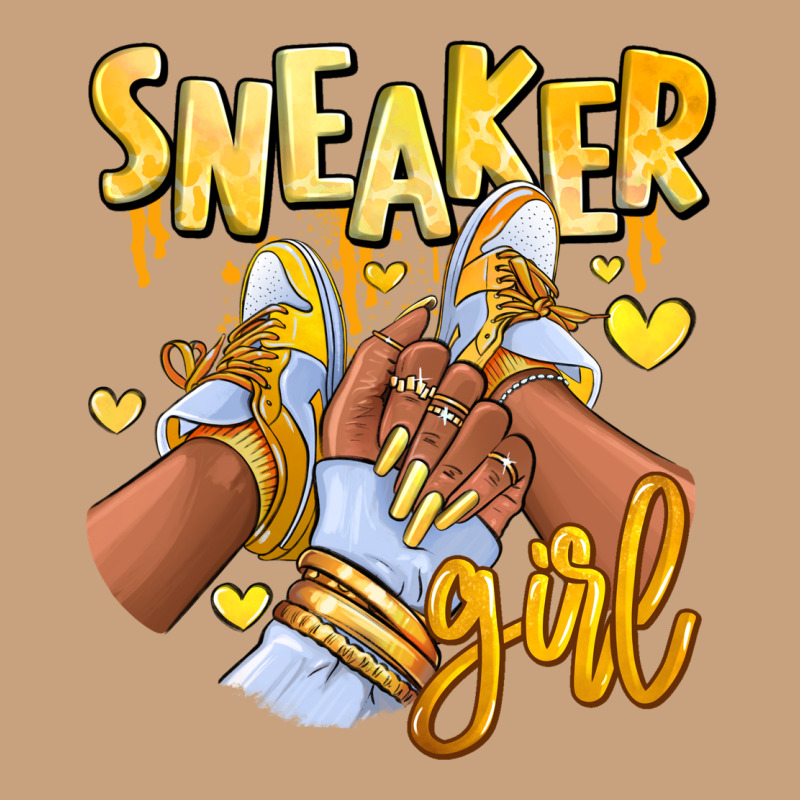 Yellow Sneaker Girl Afro Woman Vintage Tee by RanaPortraitStore | Teevron