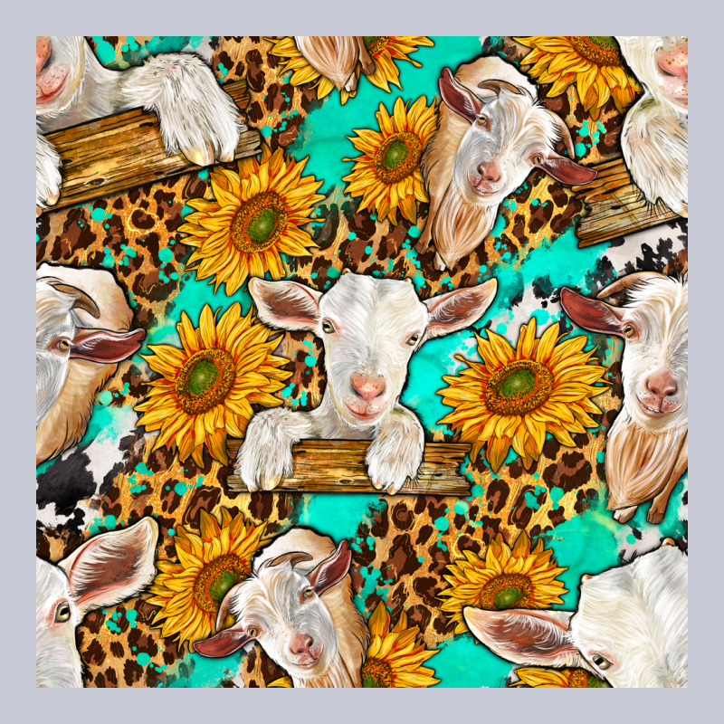 Sunflowers And Goat Western Seamless Pattern Heavyweight Hoodie by BundleAndBundleShop | Teevron