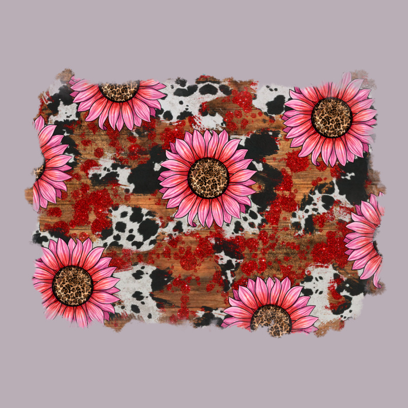 Valentines Day Sunflowers Leopard Cowhide Backgrou Vintage Tee by RanaPortraitStore | Teevron