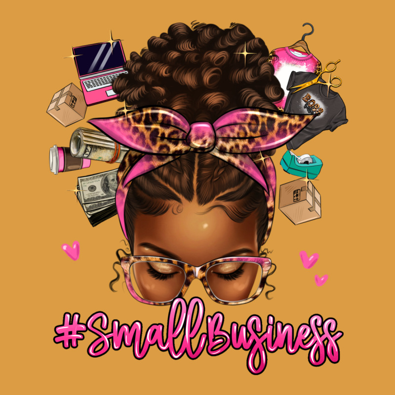 Small Business Afro Messy Bun Urban Heavy Tee by texasbilliewilder | Teevron