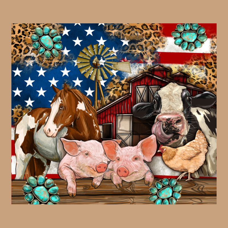 American Farm Animals Vintage Tee by RanaPortraitStore | Teevron