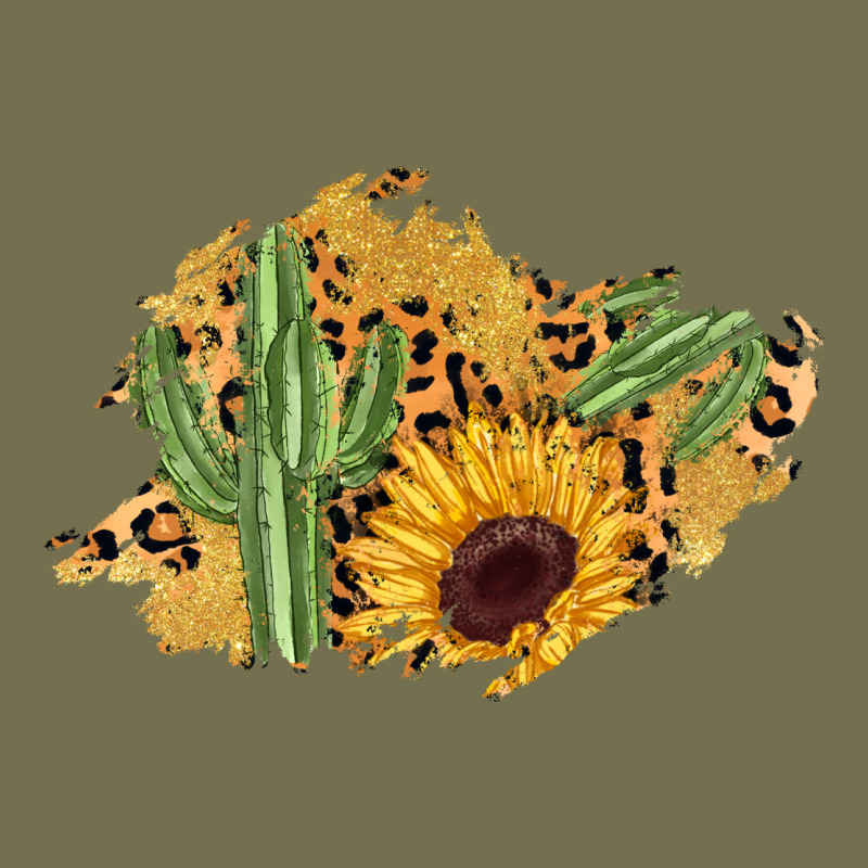 Cactus Leopard Sunflower Glitter  Patch Vintage Hoodie by AdoDesignShop | Teevron