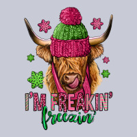 I'm Freakin Freezin Pink Christmas Long Haired Cow Heavyweight Hoodie | Teevron