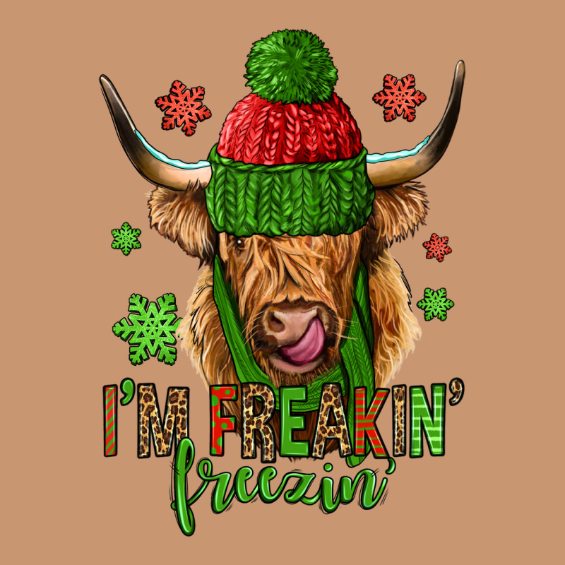 I'm Freakin Freezin Christmas Long Haired Cow Heavyweight Hoodie by Jasminsmagicworld | Teevron