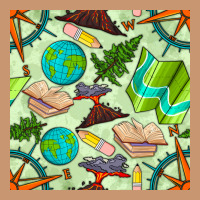 Geography Class Seamless Pattern Heavyweight Hoodie | Teevron