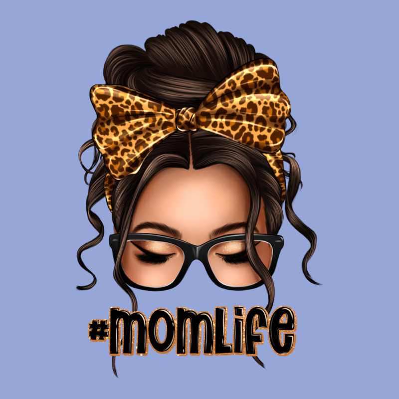 Caucasian Leopard Messy Bun Mom Life Classic Tee by texasbilliewilder | Teevron