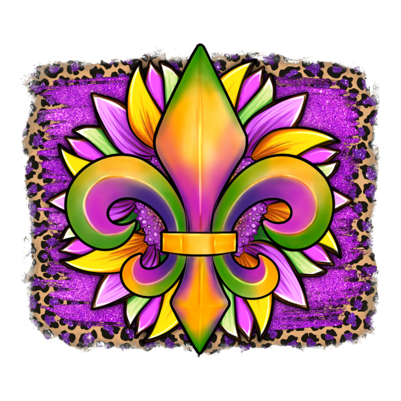 Mardi Gras Fleur De Lis Sunflower Leopard Premium Sweatshirt by Artiststas | Teevron
