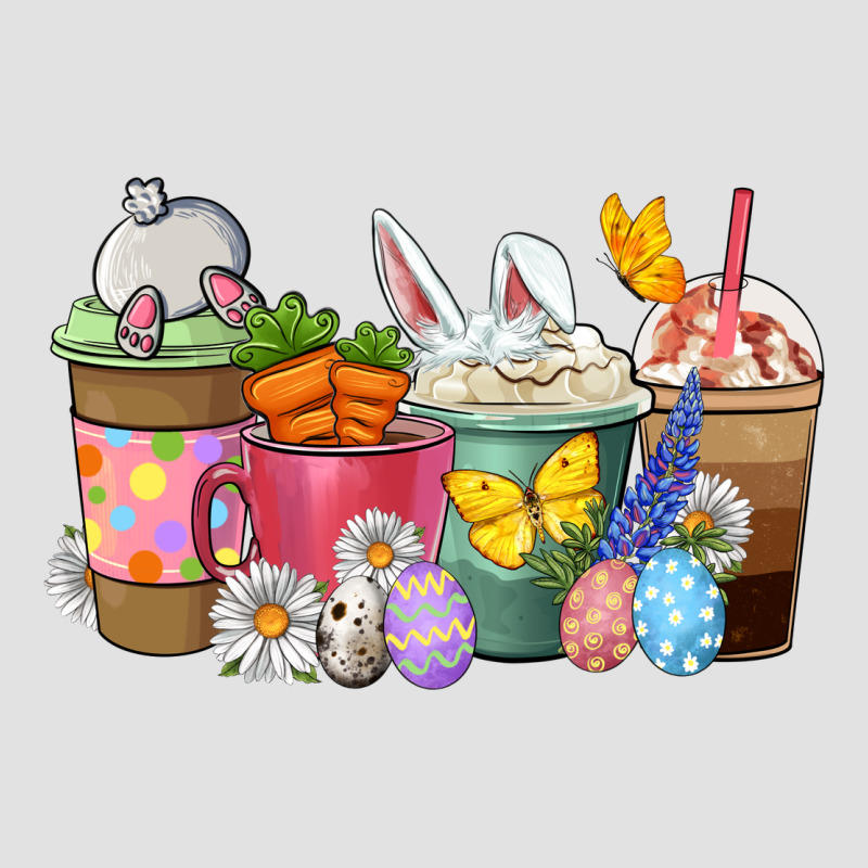 Easter Coffee Cups Premium Hoodie by NancyCooperArtShop | Teevron