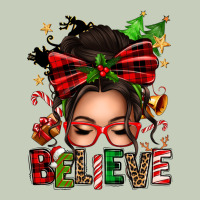 Christmas Believe Afro Messy Bun Classic Tee | Teevron